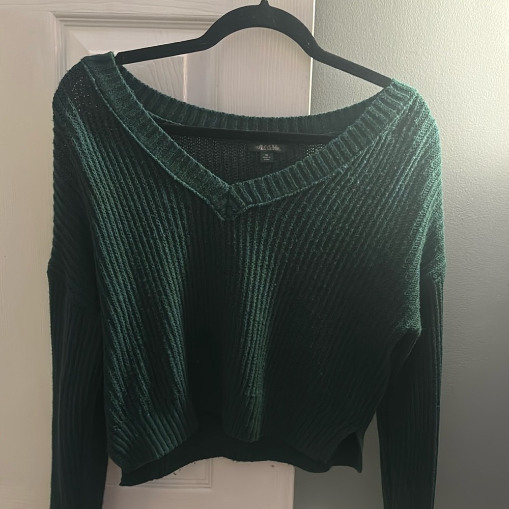 Green cropped wild fable sweater.